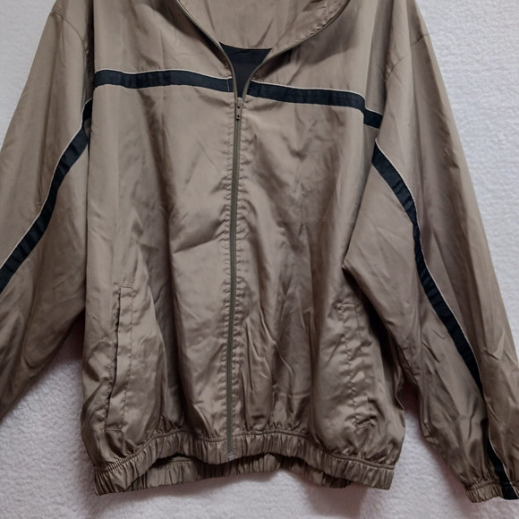 SB Tech Men's Windbreaker Jacket Mesh Lined Brown Size XL Full Zip - Picture 7 of 13